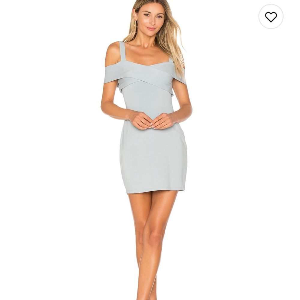 Blue bodycon off the shoulder dress